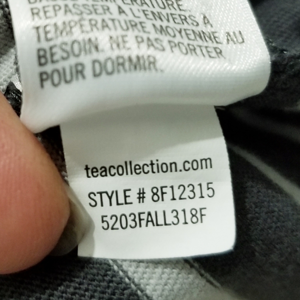 Tea Collection Grey Stripe Folk Floral Graphic Cotton Dress 6 - Picture 9 of 11